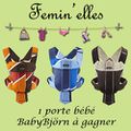 Je participe pour gagner un porte-bébé #BabyBjörn chez @Feminelles http://wp.me/pJ0LL-2UG ‘