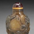 A Suzhou agate snuff bottle. Late Qing Dynasty