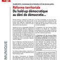 12/07/2010 : Réforme territoriale