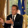 Premier rendez-vous du président Sarkozy à la télévision