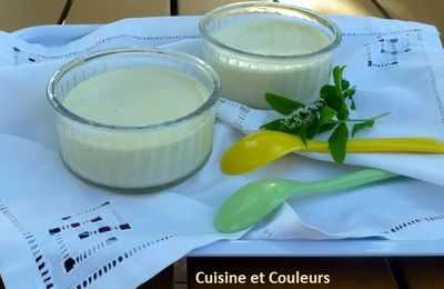 Crèmes citron/verveine/menthe/coriandre ( cuisson vapeur )