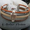 Beige, marron et orange, couleurs gaies comme cette journée encore ensoleillée avec ce bracelet multirangs, léger et aéré !