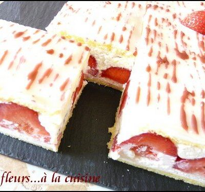 Un fraisier...tout en légèreté...!!!