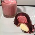 Dôme de chocolat, mousse framboise