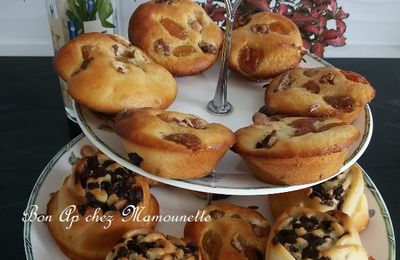 Petits gâteaux aux raisins moelleux et secs et aux noisettes et noix, balade à saint Malo