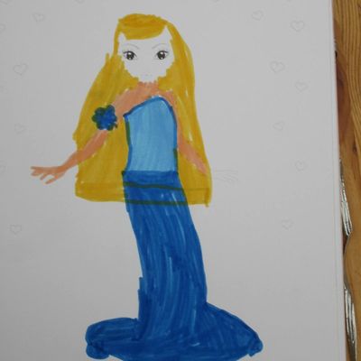 Poupée animator's : tenue de soirée bleue en velours