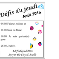 Les défis du jeudi 2016 # 24