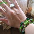 Bracelet perle Murano façon macramé
