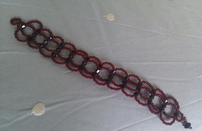 Bracelet "En rouge et noir" et "En noir et rouge"