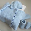 tricot laine bebe fait main
