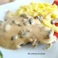 Escalopes de veau sauce au foie gras et aux morilles pour la saint valentin