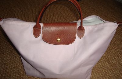 Sac Longchamp rose pâle