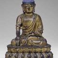 A Gilt-Bronze Figure of Buddha. Ming Dynasty, 15th Century