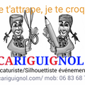 Quand GUIGNOL troque son bâton pour un crayon et une paire de ciseaux, VOILÀ CARIGUIGNOL au travail