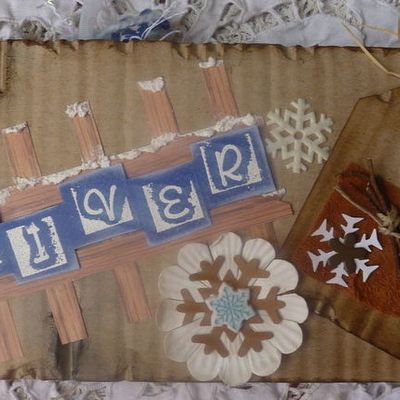 Paper bag récup sur thème "HIVER"