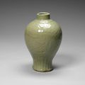 A celadon baluster vase, meiping, Early Ming Dynasty