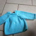 pull 6 mois turquoise