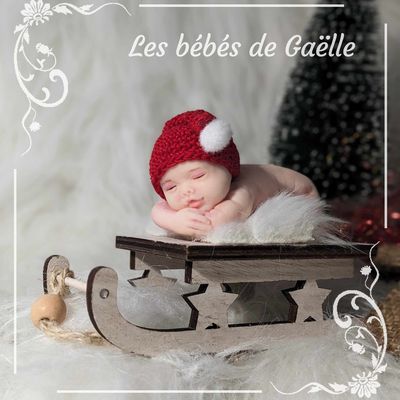 bébé de noël sur traineau (vendu)