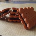 Pendentif Petit Beurre fourré chocolat