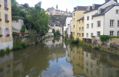 View of the "Grund", located in the heart of Luxembourg City. 