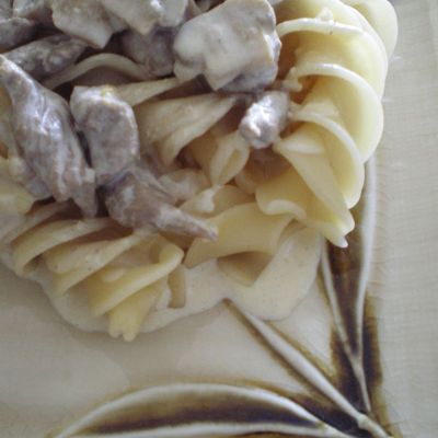 Pâtes à la carbonara de canard 