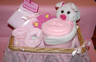 Corbeilles de naissance pour fille