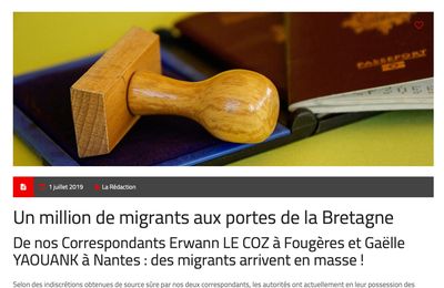 Les touristes qui viennent passer l’été en Bretagne seraient-ils des migrants ? Un site internet l'affirme.