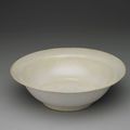 White bowl with incised floral design, Yuan dynasty (1271-1368)