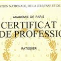 DIPLOME DE CAP PATISSERIE - UNE NOUVELLE AVENTURE.