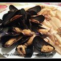 Moules sans alcool...