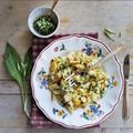 Späetzle au Fromage Blanc et à l’Ail des Ours ou Bärlauchkasspäetzle 
