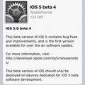 iOS 5 beta 4 disponible au téléchargement.