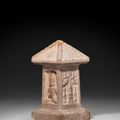 An inscribed and dated red sandstone Buddhist stele, Northern Wei dynasty (AD 386-534), dated by inscription to AD 500