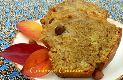 Cake moelleux aux pommes/noisettes/café 