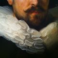 Rembrandt van Rijn (1606-1669), "Portrait d'un homme barbu avec un chapeau à large bord" (détail), 1633 