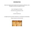 Boulangerie fermée pour congés du 19 au 31 mai - réouverture le 02 juin.