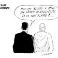 Le Pape, Sarkozy et Bigard - Le Canard enchaîné n° 4585 - 10 septembre 2008