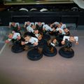 Blood Bowl / les Bretons : Début de peinture de l'équipe