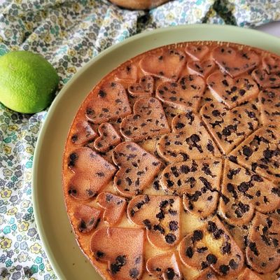 Gâteau citron vert et pépites au chocolat 