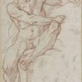 Anatomie d'homme attribué à Giuseppe Chiari & Académie d'homme à Louis-Jean-François Lagrenée 