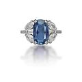 A sapphire and diamond ring, by Harry Winston