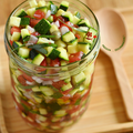 SALSA COURGETTES & TOMATES pour accompagner semoule de coucous & thon à l'huile