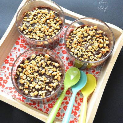 Mousse au chocolat & beurre de cacahuètes (Aquafaba)