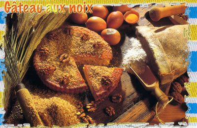 Carte postale recette : Le gâteau aux noix