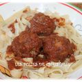 Boulettes de pot au feu au four sauce bolognaise