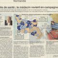 DESERTS MEDICAUX NORMANDS : Les médecins reviendraient en campagne