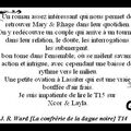 Avis : J.R. Ward - [La confrérie de la dague noire] - T14 - L'amant sauvage