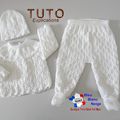 TUTO tricot bb FACILE et PREMA BOUTIQUE bebe modele layette bébé et patron a tricoter Explications brassière, bonnet, chaussons et Reborn