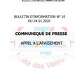 BULLETIN D’INFORMATION N° 10 DU 24.01.2020 