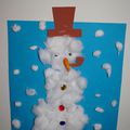 bonhomme de neige en coton